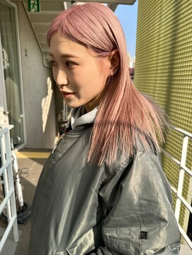 トレンチ(TRENCH) ピンクベージュ ハイトーン ダブルカラー