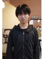 エディ(Edy)&nbsp;マッシュウルフ韓国ヘアセンターパートコンマバング眉毛カット