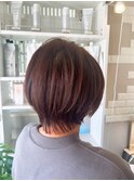 絶壁解消◎ひし形ショートレイヤー×アッシュブラウン