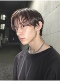 ブルーブラックフェザーパーマサーフカールセンターパート