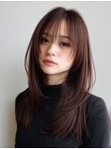 うる艶オリーブベージュ　髪質改善カラー