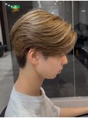 ダブルカラー/ブリーチ/ミルクティー/ヘアカラー/men's
