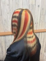 ワッツアップ 下北沢(What's up) オレンジ×ブラウン ボーダーカラー