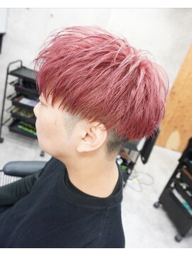 ヘアテリア リュウ 大塚(hair teria ryu) メンズブリーチカラー/メンズハイトーン/ブリーチピンクレッド