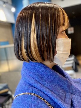 リノショアーズ 元町店(RINOSHORES) 風が吹いても可愛いアンブレラカラー×切りっぱなしボブ