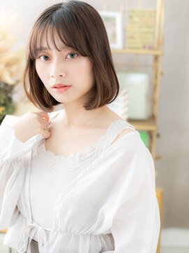 カバーヘア ブリス 川口(COVER HAIR bliss) インナーカラー前下がり内巻きぱっつんボブミニボブレイヤーa