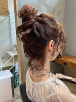 ポルム パプリカ(polum paprika)&nbsp;結婚式 二次会　お団子アップヘアアレンジ