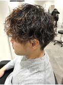 メンズマッシュパーマ波巻スパイラルパーマニュアンスパーマ