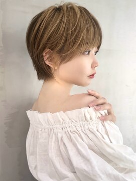 ロンドウル 熊本(Lond ulu) 大人可愛いショート/ベージュ