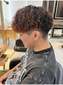 ツイストスパイラルパーマ メンズパーマ メンズカット 眉毛