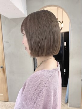 ローレン(LOREN) ミルクティーベージュぷつっとボブケアブリーチ 梅田