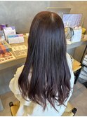 パープルグラデーションゆるふわなみなみウェーブロング艶感