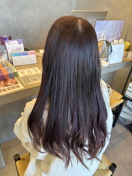 アチーブリス(achieve Liss) パープルグラデーションゆるふわなみなみウェーブロング艶感