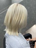 ホワイトブロンド/インナーカラー/クラゲヘアー