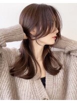 ベル 銀座5丁目店(Belle)&nbsp;流行の韓国風ヘア　ロングの上手い美容室　顔周りのゆるレイヤー