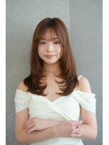 ハローバイシー 仙台(Hello by Sea)&nbsp;ココアベージュ×レイヤー[小顔/黒髪/オリーブグレー]