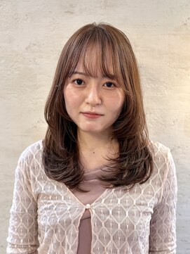 フェイバー 警固店(FAVOR) ミディアムレイヤー/コーラルベージュ/パーソナルカラー/福岡