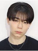 シースルーマッシュ韓国メンズヘアコンマバングフェザーパーマ