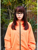 蜃気楼 (((shinkirow)))ボルドーカラーとハッシュカット