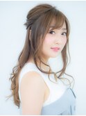 ゆるふわ儚いハーフアップアレンジ
