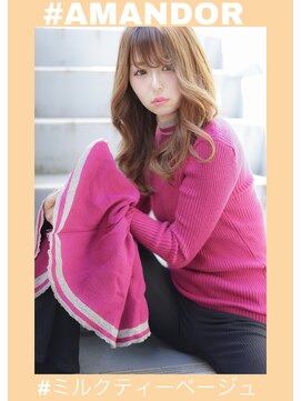 アマンドール(Aman D'or) 【AMAND'OR】韓国人風大きめカール×シースルーバング