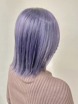 アイコニック 天神店(ICONIQ) パープル×パッツンボブstyle[天神/ICONIQ]