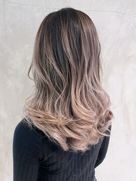 アルバム 新宿(ALBUM SHINJUKU) バレイヤージュ_外ハネボブセクションカラー_ba318031