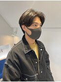 センターパート　マッシュショート　ショートボブ