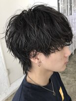 メンズ波巻きスパイラルパーマプードルパーママッシュ韓国ヘア