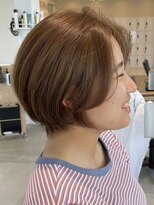 グランデュール 東静岡池田店(GRANDEUR)&nbsp;ダブルカラーミルクティーベージュカラーケアブリーチ韓国ボブ