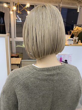 メルシー 福岡天神店(Merci) ミルクティーベージュ☆ボブ