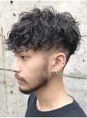 ツイストスパイラルパーマツイストパーマツーブロック刈り上げ