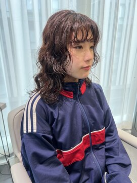 リラス 博多(rilas) レイヤー　ミディアム　パーマ　結んでかわいい