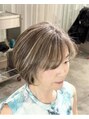 ブルーム 八千代緑が丘(bloom) 明るめ白髪ぼかしハイライトでカラー周期1ヶ月から3ヶ月に