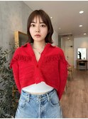 Say.黒髪ボブルフネビージュ小顔ワンレンくびれボブ外ハネボブ