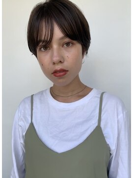 ナル(nalu.) ショート/シースルーバング/アッシュブラウン