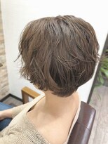 アトリエナガノ(atelier nagano)&nbsp;ショートボブ/ニュアンスカラー/センターパート/ブルージュ