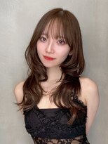 ロンドリメゾン 原宿(Lond re Maison.)&nbsp;姫カットレイヤーくすみベージュ韓国風巻き顔周り前髪原宿表参道