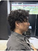 スパイラルパーマ/メンズウルフ/マッシュウルフ/黒髪/men's