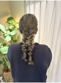 編み下ろしヘア/ツインアレンジ/結婚式アレンジ