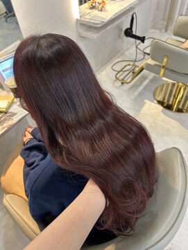 マリアバイアフロート(Maria by AFLOAT) 〈藤間〉ブリーチなしチェリーピンク/ツヤ感カラー/韓国ヘア