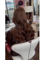 アース いわき店(HAIR&MAKE EARTH)&nbsp;艶感ショコラブラウン×韓国風ロングウェーブ