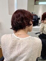 ウィットサークル(wit circle)&nbsp;パーマ　暖色カラー　レッドブラウン　ボブ