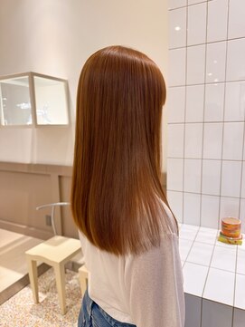 ルーイ(LOUIE) ブリーチなしダブルカラーで作るorange beige
