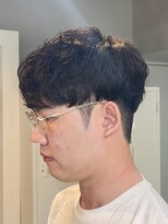 ブルニール 中崎町(BLEUNIR) シャドウパーマ 無造作 韓国メンズ シースルーマッシュ