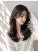 韓国風レイヤーカット_調布ハッシュカット前髪カット顔周り