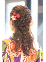 アールザビビット(R The Bibitto) 編み込み ハーフアップ