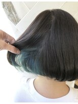 ジーナ セントラル銀座(Zina)&nbsp;インナーブルー＊ミニボブ＊デザインカラー【ZinaCENTRAL】