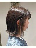 切りっぱなし×インナーカラー