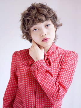 アルバム 銀座(ALBUM GINZA) 無造作ショート_ミニウルフテラコッタくすみブルー_28859